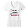 too busy playing fortnite (black) Women's V-Neck T-Shirt