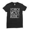 horror movie addict Ladies Fitted T-Shirt