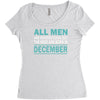 all men are created equal but the best are born in december Women's Triblend Scoop T-shirt