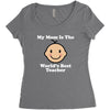 My Mom Is The World's Best Teacher Women's Triblend Scoop T-shirt
