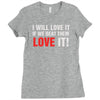 i will love it if we beat them Ladies Fitted T-Shirt