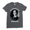 on wednesdays we wear black Ladies Fitted T-Shirt