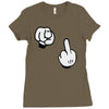 mickey fuck you rouge Ladies Fitted T-Shirt