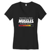 musculs installing Women's V-Neck T-Shirt