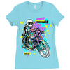 pop biker Ladies Fitted T-Shirt