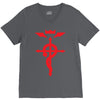 fma full metal alchemist cross inspired ladies V-Neck Tee