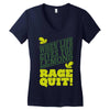 rage quit Women's V-Neck T-Shirt