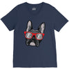 frenchie hipster V-Neck Tee