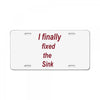 i finally fixed the sink License Plate