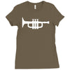trumpet funny jazz music new Ladies Fitted T-Shirt