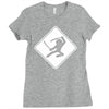 ninja crossing sign Ladies Fitted T-Shirt