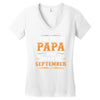 The Best Papa Was Born In September Women's V-Neck T-Shirt