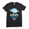grumpa saurus rex Ladies Fitted T-Shirt