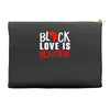 black love is beautiful Accessory Pouches