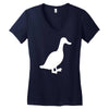 cool duck retro Women's V-Neck T-Shirt