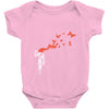 banksy headshot butterfly Baby Onesie