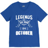 Legends Are Born In October V-Neck Tee