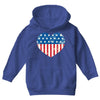 usa flag 2 Youth Hoodie