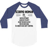 Scorpio Woman 3/4 Sleeve Shirt