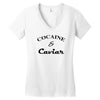 cocaine &amp; caviar t shirt top tee tshirt hipster wasted swag dope and h Women's V-Neck T-Shirt