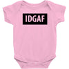 idgaf Dua Lipa Baby Bodysuit