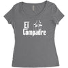 el compadre   the godfather in spanish espanol movie symbol mexcian te Women's Triblend Scoop T-shirt