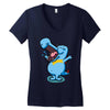 blue crocodile! Women's V-Neck T-Shirt