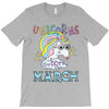 unicorns are born in march cute unicorn T-Shirt