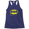 batman dying bleeding logo Racerback Tank