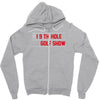 my best round is the 19th hole funny golf drinking Zipper Hoodie