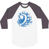 bass clef in blue 3/4 Sleeve Shirt