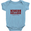 mission college maroon Baby Onesie