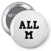 all m Pin-back button
