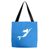mermaid mom pocket Tote Bags