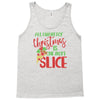 pizza christmas humor Tank Top