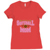 softball mom glitter Ladies Fitted T-Shirt