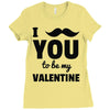 i moustache you to be my valentine Ladies Fitted T-Shirt
