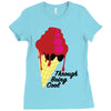 through being cool graphic Ladies Fitted T-Shirt