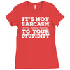 it's not sarcasm...to your stupidity Ladies Fitted T-Shirt