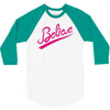 believe hand lettering printed t shirt 3/4 Sleeve Shirt