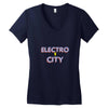 electro city Women's V-Neck T-Shirt