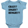 crazy angry hungry Baby Bodysuit
