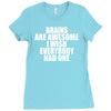 brains are awesome i wish everybody had one Ladies Fitted T-Shirt