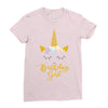 birthday unicorn girl Ladies Fitted T-Shirt