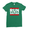 run saiyan Ladies Fitted T-Shirt