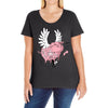 hell yeah piggy Ladies Curvy T-Shirt