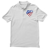disstressed america flag heart Polo Shirt