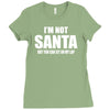 i'm not santa but sit on my lap Ladies Fitted T-Shirt