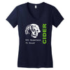 albert einstein theory of 7% proof geeky science cider scrumpy drinkin Women's V-Neck T-Shirt