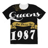 queens are born in 1987 All Over Women's T-shirt